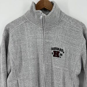 Harvard Licensed Gear Full Zip Jacket Mens Medium Gray‎ Collegiate